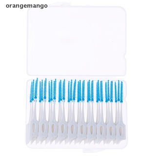 Orangemango 40 Unids/Caja Push-Pull Cepillo Interdental De 0,7 Mm De Goma De Ortodoncia De Alambre De Cuidado Oral CO