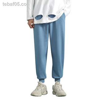 ❁Pantalones deportivos grises modelos de primavera y otoño para hombres con leggings pantalones sueltos tendencia de estilo coreano pantalones casuales de pierna ancha recta
