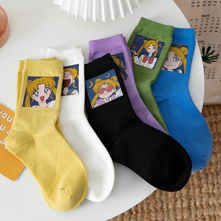 1 par de calcetines Sailor Moon calcetines de algodón 33-39 lindos calcetines