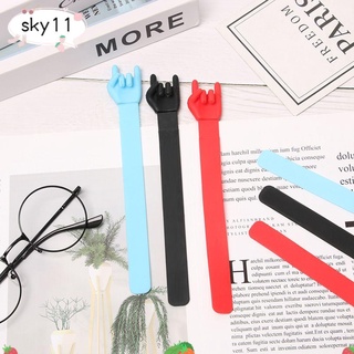 SKY Creative Bookmark Simple dedo punto libro marcador suministros de oficina lindo silicona moda Rock gesto/Multicolor