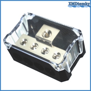 Ground Distribution Block, 1 x 0GA In/ 4 x 4GA Out, Nickle Plated Internal