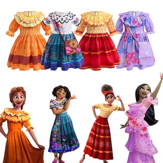 1-6 Años Niños Encanto Disfraz Niñas Vestido De Mirabel Madrigal Cosplay Disfraces De Manga Media Vestidos Luisa Isabela Pepa Camilo