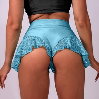 New Women's High Waist Lace Ruffled Dance Shorts Hot Pants Mini Tight Bikini (3)