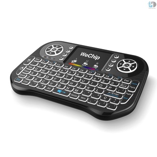 Wechip i10 GHz teclado inalámbrico 7 colores retroiluminado Mini teclado con Touchpad ratón de mano mando a distancia para Android TV BOX Smart TV PC Notebook