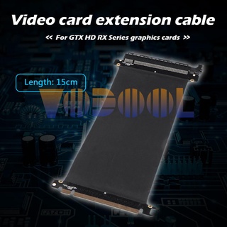 Vodool Professional PCIe 16X Cable de extensión 180 grados PCI Express 16X tarjeta elevadora Flexible