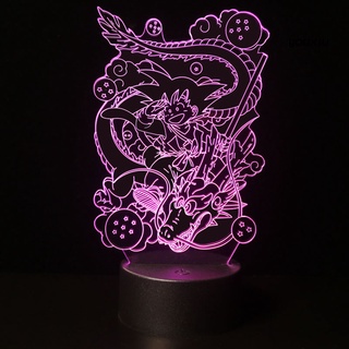 Yx-mo Anime Dragon Ball Son Goku figura luz de noche táctil LED lámpara de mesa decoración (8)