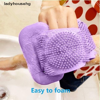 ladyhousehg cepillos mágicos de silicona para baño/toallas de baño para frotar la espalda/masaje corporal/ducha caliente