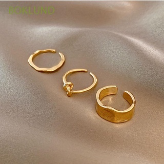 boklund temperamento índice dedo anillo ajustable 3 unids/set anillos abierto anillo metálico joyería anillos femenino personalidad aleación ins anillo de cola/multicolor