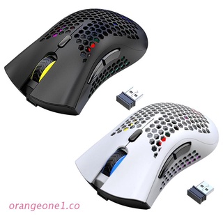 Naranja Ligero X3 Gaming Mouse Nido De Abeja Shell Inalámbrico Ergonómico Ratones Para Ordenador Gamer Periférico