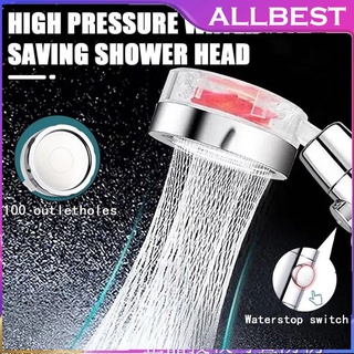 Allbest 304 cabezal de ducha turboalimentado pequeña cintura conjunto de ducha de mano hogar de una tecla parada de agua mágica línea de agua
