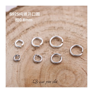 s925 plata de ley diy accesorios de plata gruesa 0.8 mm anillo abierto anillo de conexión anillo de plata anillo anillo de plata collar interfaz
