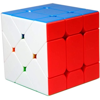 YONGJUN YJ Fisher Yileng V2 Cube 3x3x3 Shape Mod Twisty Puzzle Smooth Cube Brain Teaser Puzzle Toys (Multi Color) (1)