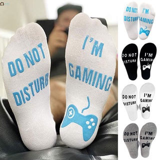 Calcetines estampados divertidos unisex/con estampado De letras Not Disturb I Am Gaming