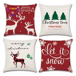 4 fundas de almohada de navidad de 18 x 18 pulgadas, negro rojo a cuadros decorativos de navidad manta fundas de almohada decoración de navidad