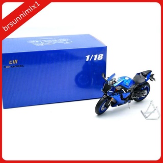 Brsunnimix1 Blue 1/18 Modelo De Bicicleta/Motocicleta Yamaha YZF-R1/Moto/regalo C/caja De exhibición
