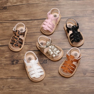 Bobora zapatos de bebé de cuero de goma plana antideslizante sandalias de suela suave (3)