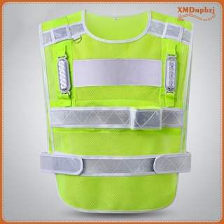Green Reflective Safety Vest for Night Running Cycling Worker Work Vest