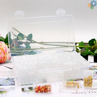 Cajas Organizadoras Diamante 64 ranuras De Plástico Transparente caja De almacenamiento De Acrílico Broca joyería (6)