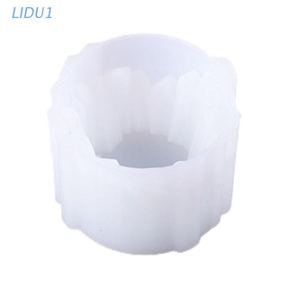 Lidu1 caja de almacenamiento epoxi de cristal molde de resina DIY artesanías adornos herramienta titular de velas molde de silicona