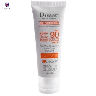 disaar cuidado de la piel protector solar facial con crema impermeable de larga duración