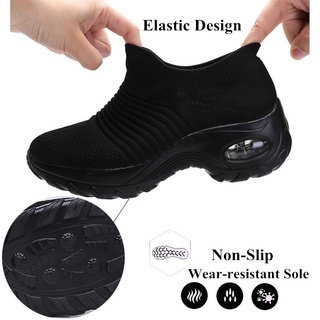 lin king de las mujeres al aire libre casual zapatos de deporte de gran tamaño antideslizante zapatillas de deporte deslizamiento en mocasines cómodo aumento de altura (5)