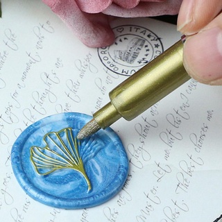 bylstore alta calidad diy arte sellado sello de cera para colorear pluma de pintura fuego sello bolígrafos (oro)