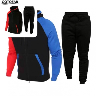 Conjunto De ropa Casual De gotofar deportivo con capucha y cremallera De secado rápido Para hombre