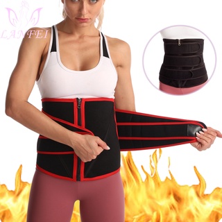 lanfei mujeres cintura entrenador cinturón de sudor pérdida de peso cintura banda deportiva cintura trimmer fitness cinturón sudor shaper abdomen control cinturón