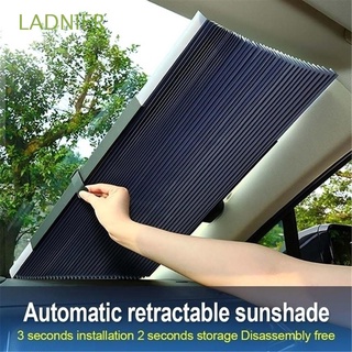 LADNIER For Front&Rear Sunshade Heat Reflector Car Retractable Windshield Car Sun Visors Anti-UV Front Windshield Visor Foldable Curtain 46/65/cm Sun Block Car Window Sunshade