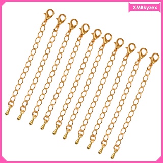 10x Light Weight Necklace Extender - It\\\'s A Fine Chain 75 mm Gold Plated (2)