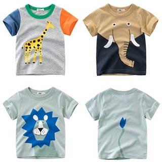 Camiseta De algodón con estampado De dibujos animados para niños
