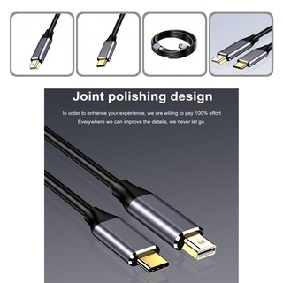 (nuevo) cable adaptador ecológico tipo c a mini displayport adaptador de soporte 4k para portátil
