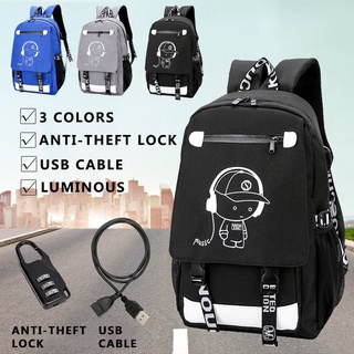 Mochila luminosa para ordenador portátil para hombre, USB, bolsa de carga, mochila escolar, bolsa de viaje, bolsa de viaje al aire libre, mochila para mujeres, mochila, mochila, USB (1)
