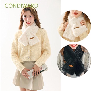 CONDIWARD Fashion Three-Dimensional Scarf Cute Faux Rabbit Fur Scarf New Keep Warm Soft Autumn And Winter Pineapple Grid/Multicolor