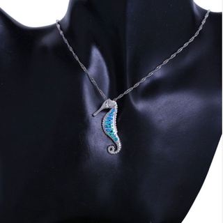 CHARMS joyería mayoritaria encantos collar boho colgante caballito de mar nueva moda azul plata color animal/multicolor (8)