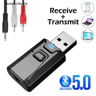 (auspiciouby) Mini USB Bluetooth 5.0 Transmisor Receptor Estéreo Adaptador 3,5 Mm AUX Para TV PC En Venta