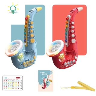 Niños juguetes niños saxofón instrumento de simulación juguetes musicales aprendizaje temprano simulación educativa juguete Musical -azul