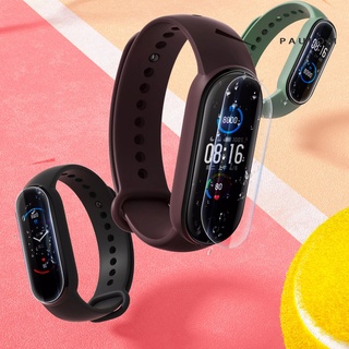 [Paulom] 3 piezas de película protectora de reloj de alta sensibilidad de pantalla cómoda táctil transparente autoadhesión reloj Protector de pantalla para Xiaomi Mi Band 4/5/6 (1)