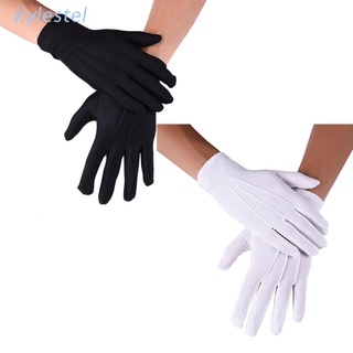 Kyl guantes De hombre Spandex blanco y negro para dama Smoking Formal/Traje De honor/Guarda