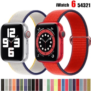 Correa de nailon para Apple Watch band 44/45 mm 40/41 mm iWatch Series7/ 6 SE 54321 banda 42 mm 38 mm deporte bucle correa bandas de pulsera