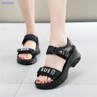 2021 sandalias deportivas De Velcro para mujer/suela gruesa/zapatos De playa