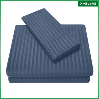 3 unids/kit de ropa de cama sábana plana sábana bajera ajustable almohada shams blanco