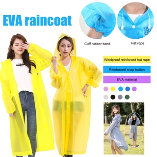Funda De lluvia con capucha y Mangas botón pony Moda Eva gruesa cubierta De lluvia reutilizable Para mujer y hombre