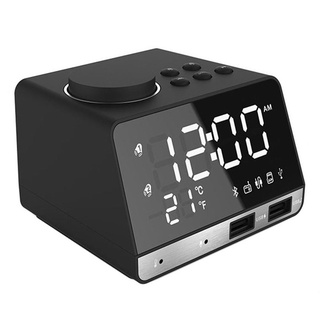 Teléfono móvil carga Led Smart Radio reloj despertador pequeño estéreo (1)