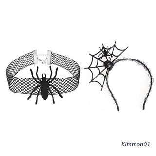 Collar con Aro Kim Halloween araña/Webs/novedad/Cosplay/Halloween/Halloween