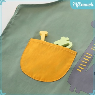 delantal de niño con bolsillo impermeable anti-aceite pintura para hornear delantales (6)