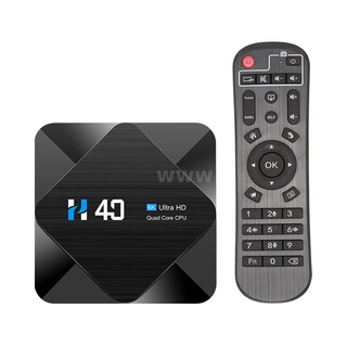 Bf H40 Android Smart TV Box Allwinner H616 Quad-core UHD 4K Media Player 6K HDR10 H.265 VP9 4GB/64GB G & 5G WiFi BT 100M LAN LCD pantalla mando a distancia