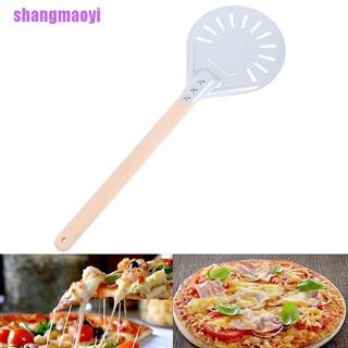 [shangmaoyi]Perforated Pizza Peel 7" Pizza Turning Peel for Homemade Pizza bread Bakers