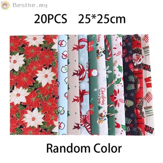 Telas de algodón de la serie de navidad estilo de costura artesanía pañuelo de tela grupo