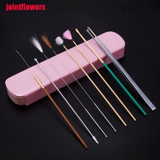 JTCO 8pcs Ear Wax Pickers Set Ear Cleaner Spoon Wax Remover Removal Ear Cleaning Tool JTT
